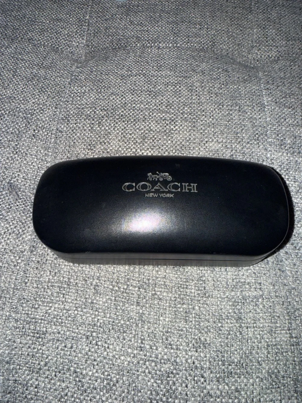 Coach black hard clamshell sunglass case